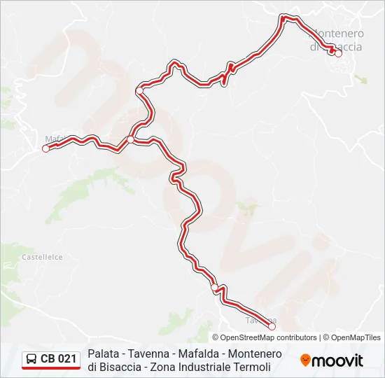CB 021 Bus Line Map