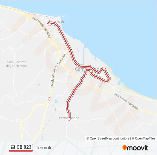 CB 023 Bus Line Map