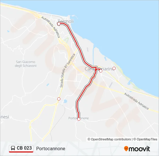 CB 023 Bus Line Map