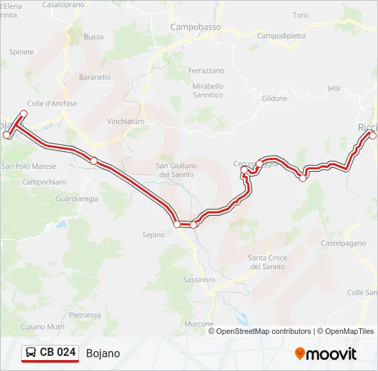 CB 024 Bus Line Map