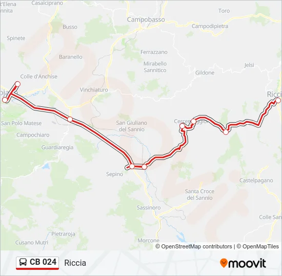 CB 024 Bus Line Map