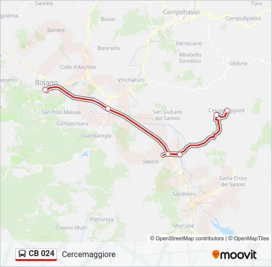 CB 024 Bus Line Map