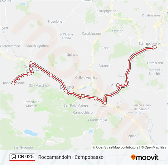CB 025 Bus Line Map