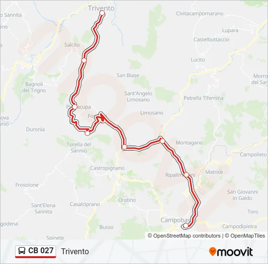 CB 027 Bus Line Map