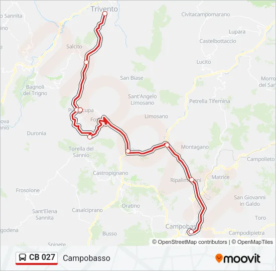 CB 027 Bus Line Map