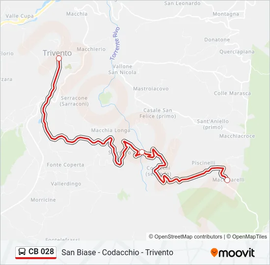 CB 028 Bus Line Map