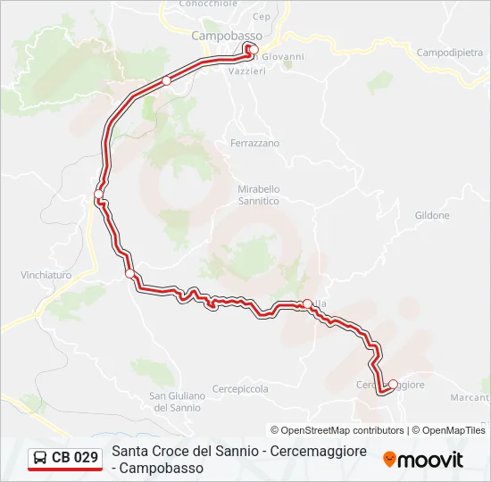 CB 029 Bus Line Map