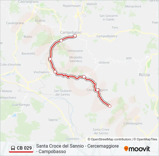 CB 029 Bus Line Map