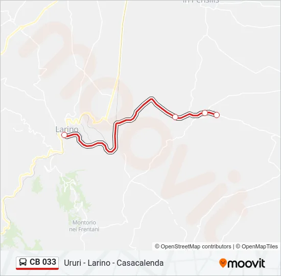 CB 033 Bus Line Map