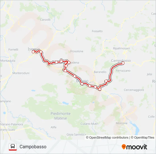 CB 022BIS Bus Line Map