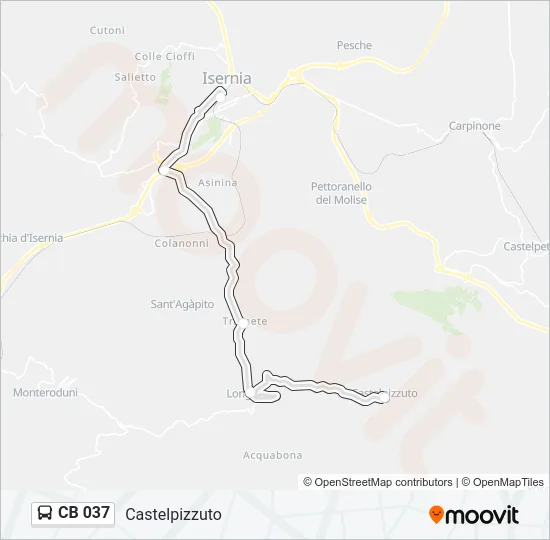 CB 037 Bus Line Map