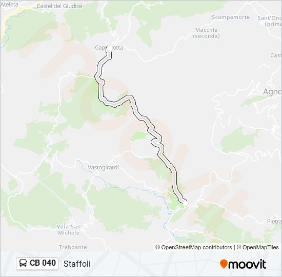 CB 040 bus Line Map