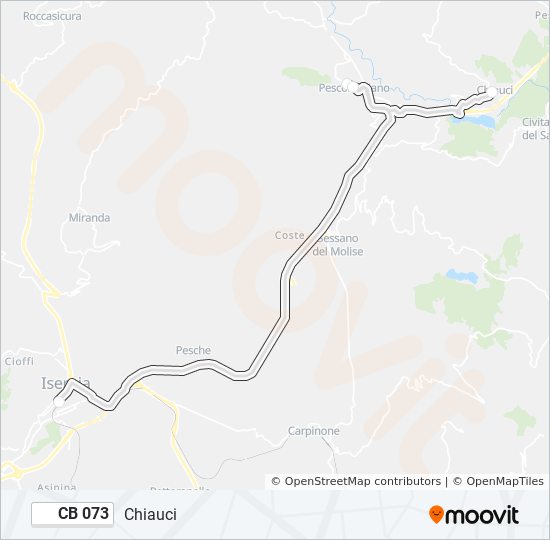 CB 073 bus Line Map
