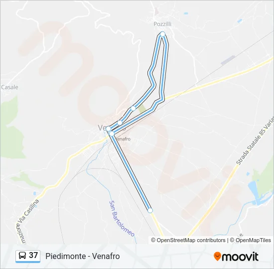 37 Bus Line Map