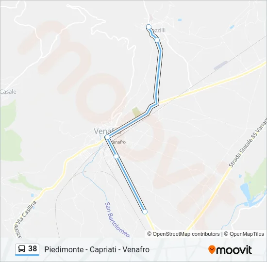 38 Bus Line Map