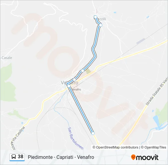 38 Bus Line Map