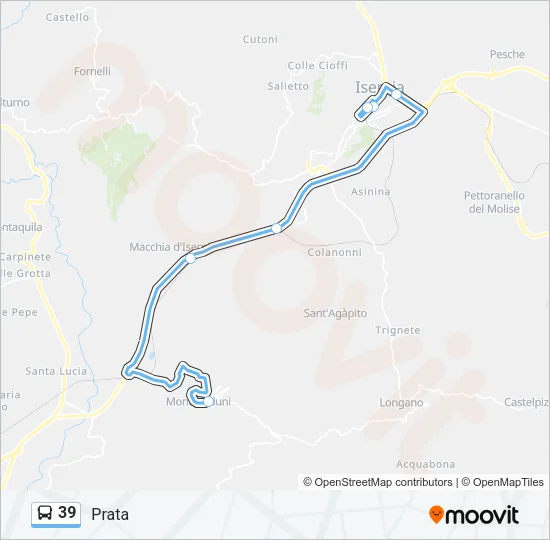 39 Bus Line Map
