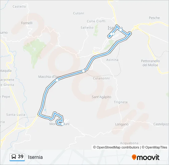39 Bus Line Map