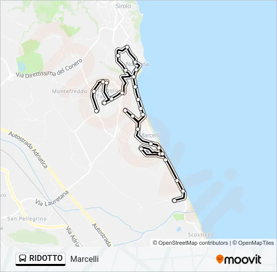 RIDOTTO Bus Line Map
