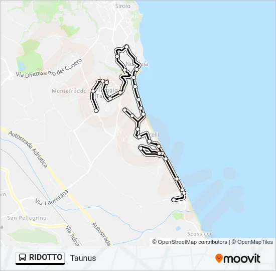 RIDOTTO Bus Line Map