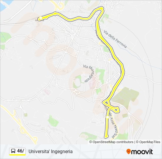 Percorso linea bus 46/