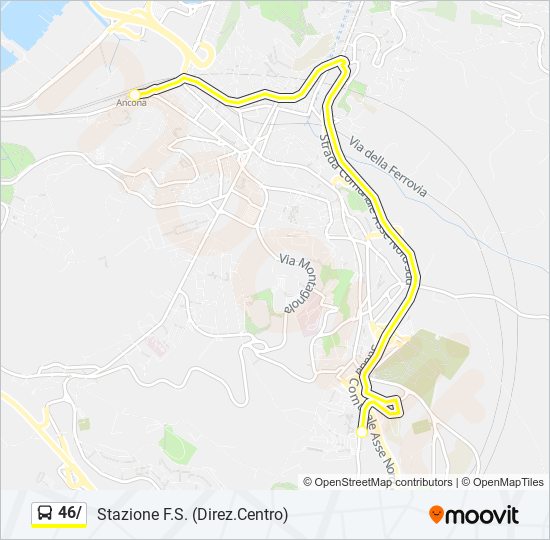 Percorso linea bus 46/