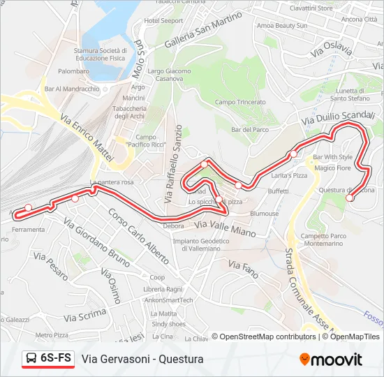 6S-FS Bus Line Map