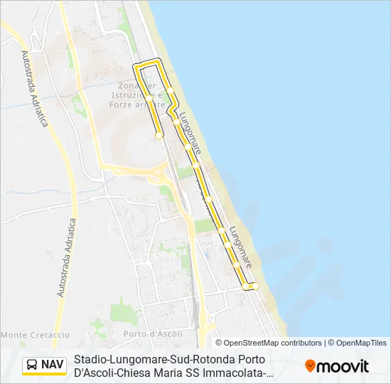 NAV Bus Line Map