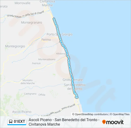 01EXT Bus Line Map