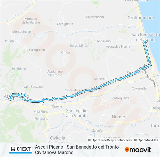 01EXT Bus Line Map
