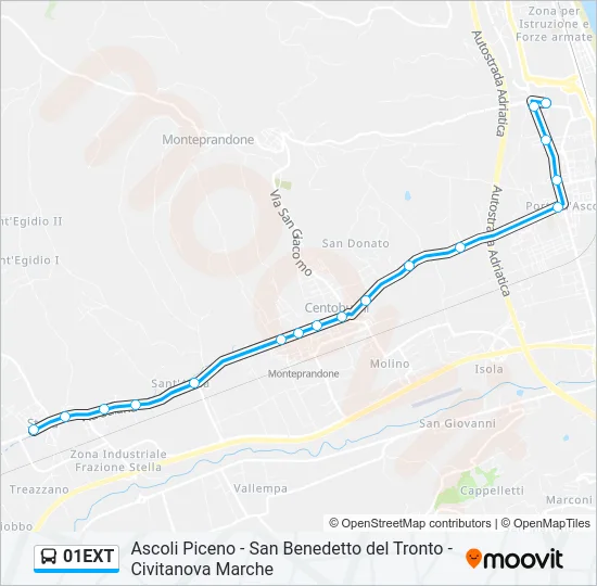 01EXT Bus Line Map
