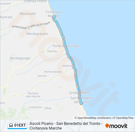 01EXT Bus Line Map