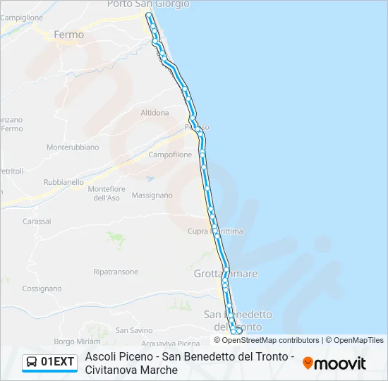01EXT Bus Line Map