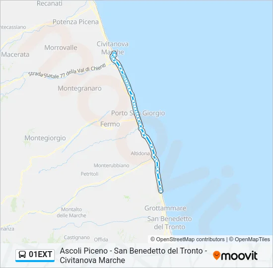 01EXT Bus Line Map