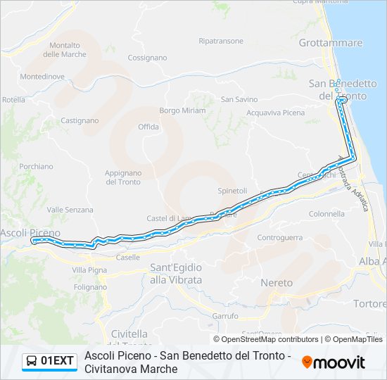 01EXT bus Line Map