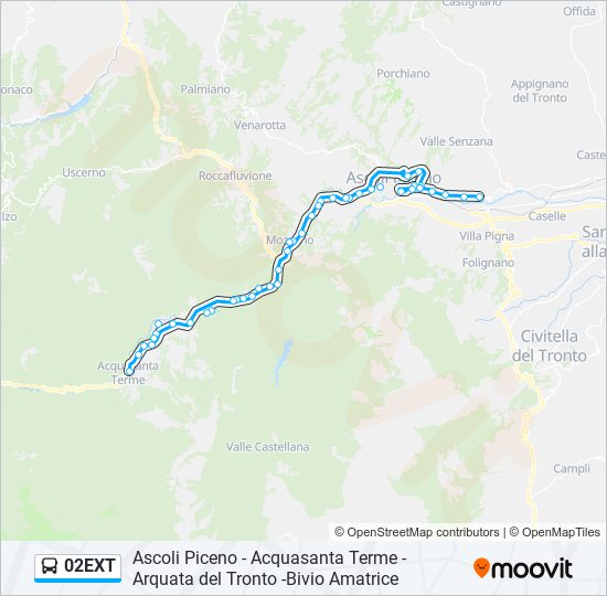 02EXT bus Line Map