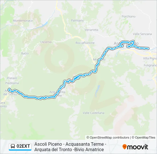 02EXT Bus Line Map