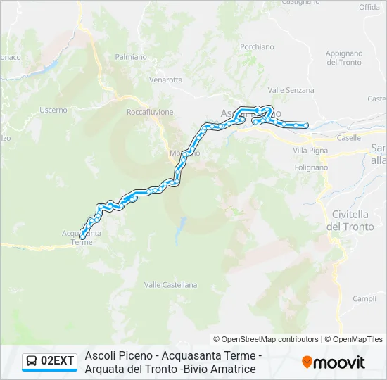02EXT Bus Line Map