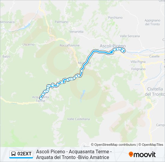02EXT Bus Line Map