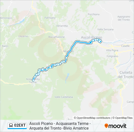 02EXT Bus Line Map