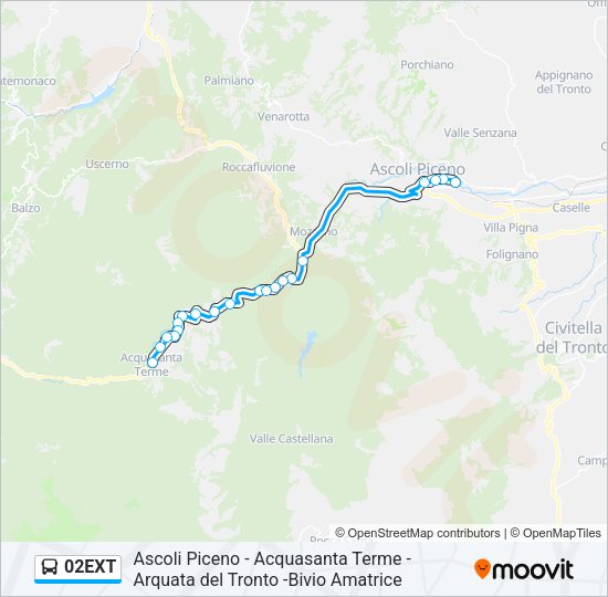 02EXT Bus Line Map