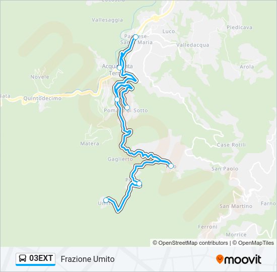 03EXT bus Line Map