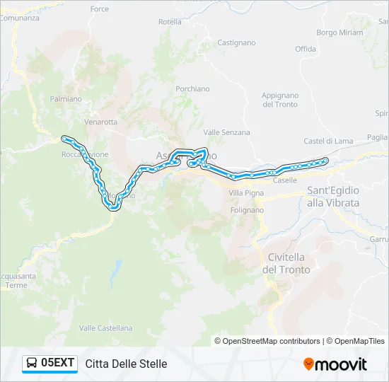 05EXT Bus Line Map