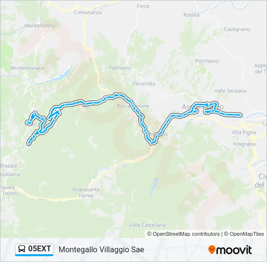 05EXT Bus Line Map