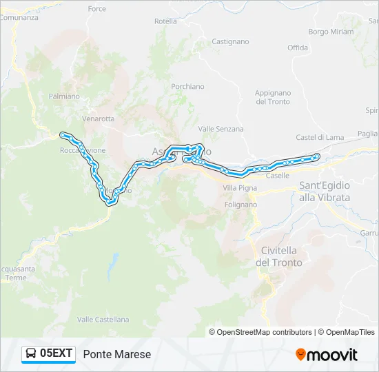 05EXT Bus Line Map