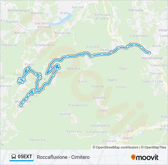 05EXT bus Line Map