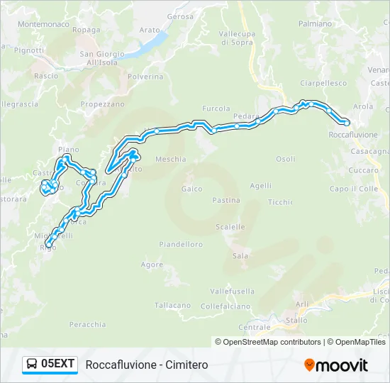 05EXT Bus Line Map