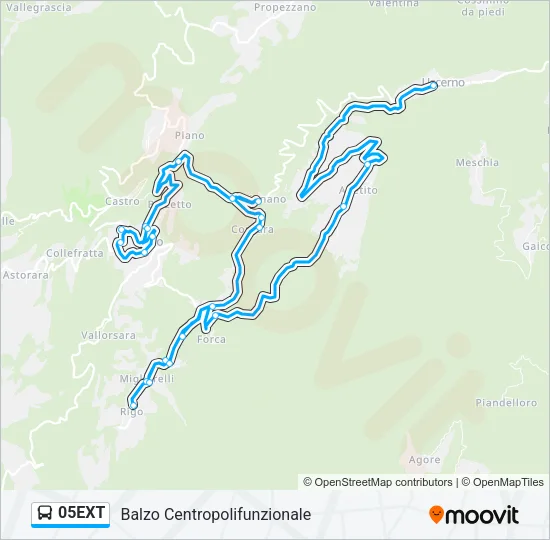 05EXT Bus Line Map
