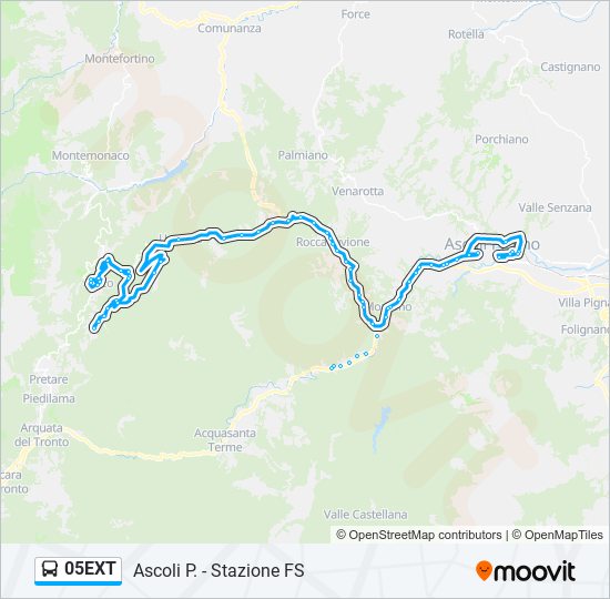 05EXT bus Line Map