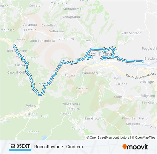 05EXT bus Line Map